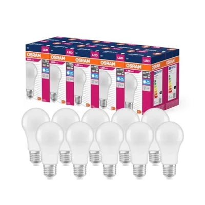 Afbeelding van OSRAM LED STAR VALUE KLASSISK A100 LAMP til E27 stik, pæreform, fre, 1521 lumen, dagslys hvid (6500k), udskiftning konventionelle 100W pærer, ikke dæmpbar, 10 pack