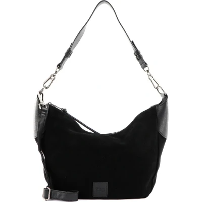 Afbeelding van FREDsBRUDER Leren Schoudertas Sually Banana Shoulderbag Black Zwart