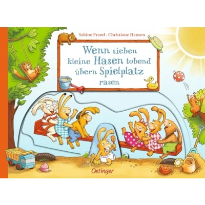 Afbeelding van Wenn sieben kleine Hasen tobend übern Spielplatz rasen