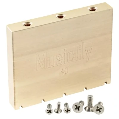 Afbeelding van Musiclily Ultra 40mm Messing Tremolo Blok voor Elektrische Gitaar Gotoh GE1996T Floyd Rose Brug