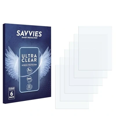 Afbeelding van Savvies Screenprotector voor Cameras met 2.4 inch scherm [36.98 mm x 49.29 mm, 4:3] Folie Beschermfolie transparant (6 Stuks)