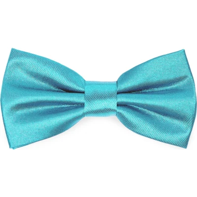 Afbeelding van Ladeheid Vlinderdas voor kinderen, voorgebonden, verstelbare band, glanzend design, ideaal bruiloft, verjaardag, eerste schooldag, duurzaam en stijlvol, afmetingen 10 cm x 5 BKS, turquoise,