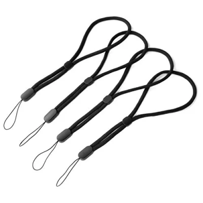 Afbeelding van trage.band® verstelbare robuuste korte polsband/wrist strap, 4 stuks zwart