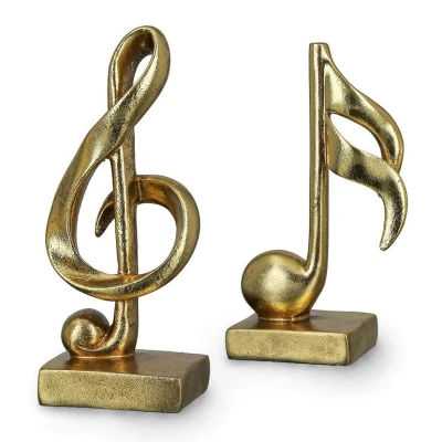 Afbeelding van Gilde Sculpturen set &#039;Music&#039; in goud polyresin, H 18 cm
