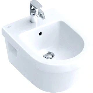 Afbeelding van Villeroy &amp; Boch Architectura wandbidet rond wit (37x53 cm) 1 kraangat,