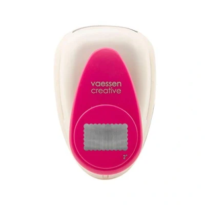 Afbeelding van Vaessen Creative Motiefpons, groot, rechthoekig, jacobsschelp, jumbo stans, motiefperforator, 5 cm breed, metaal, paars, 2,8 x 4,5