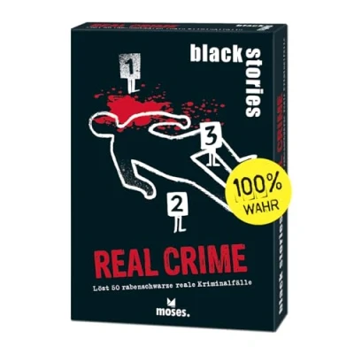 Afbeelding van Moses Black Stories Real Crime: Los 50 echte misdaadzaken op met ravenzwarte