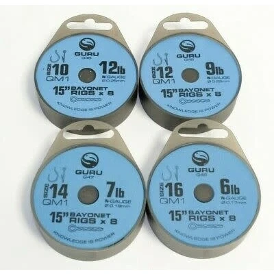 Afbeelding van Guru QM1 15&quot; Bayonet Rigs Maat : 0.22mm haak 12