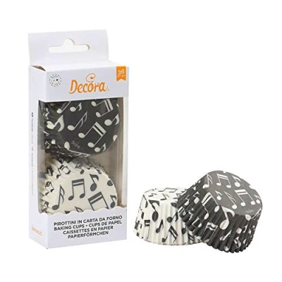 Afbeelding van Decora 0339849 PAPIERVOORKNOTEN MUZIEKNOTEN 50 X 32 MM 36 stuks