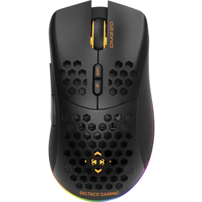 Afbeelding van Deltaco DM220 Draadloze Gaming Muis Lichtgewicht RGB 6400 DPI Zwart