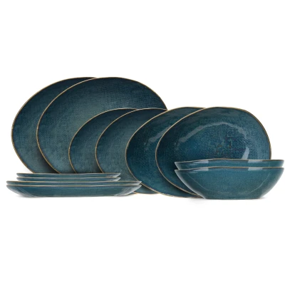 Afbeelding van Cosy &amp; Trendy Serviesset Aicha Blue 12 Delig
