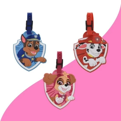 Afbeelding van Kofferlabel Paw Patrol Set van 3 Reislabel Adreslabels Bagagelabel 7x9cm