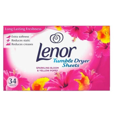 Afbeelding van Lenor Droogtrommeldoekjes Pink Blossom 12 x 34 Sheets