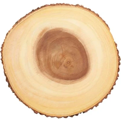Afbeelding van Artesà Houten Boomstam Serveerplank/Kaasplank met Schorsrand 30 cm (12&quot;) Rond