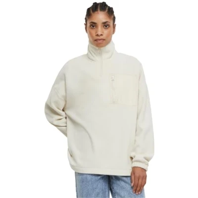Afbeelding van Urban Classics Polar Troyer Fleece trui, Dames, Maat: 4XL, Sand
