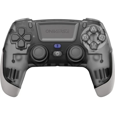 Afbeelding van Oniverse Controller voor PS4 PS3 PC ANDROID iOS, Hoofdtelefoonuitgang, Draadloos, verstelbare vibratie, touchpad, achterste macroknoppen, Turbo Mode, Wake Up, 6 assige gyroscoop, Revolt (Mercury Grey/Grijs)