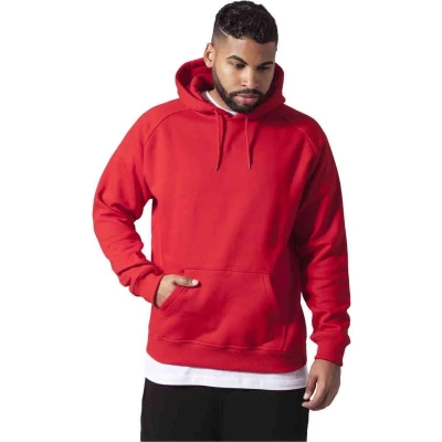 Afbeelding van Urban Classics Blank Hoody Hoodie, Heren, Maat: 3XL, Red