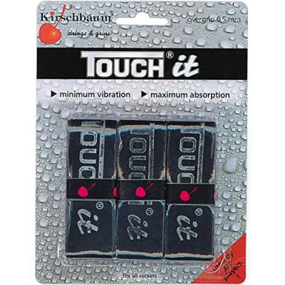 Afbeelding van Kirschbaum Overgrip Touch It 3 delig, zwart, 0106000010800100