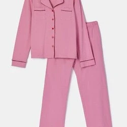 Afbeelding van Pyjama dames woody uni knoopjes