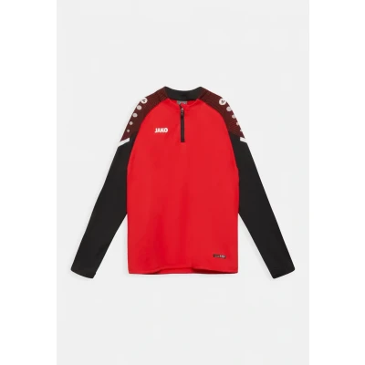 Afbeelding van JAKO Ziptop Performance Unisex Fleece trui voor kinderen, Maat: 152, Rot/schwarz