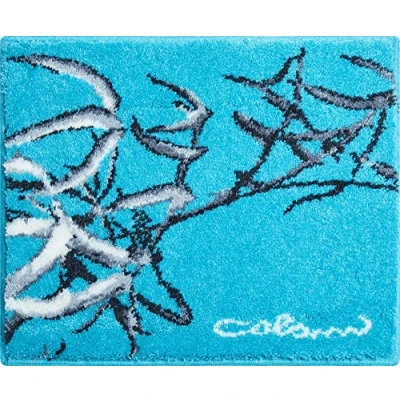 Afbeelding van Grund Designer badmat COLANI, Ultrazacht en absorberend, Antislip, 5 jaar garantie, Colani 23, WC sjabloon o.A. 50x60 cm, turkoois