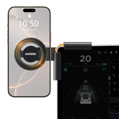 Afbeelding van UGREEN telefoonhouder auto Magsafe voor Tesla, compatibel met autohouder, mobiele geschikt Tesla Model 3 Y accessoires, iPhone 16 15 14 13 12 &amp; hoesje