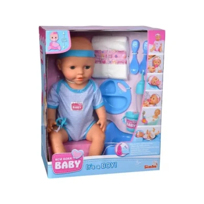 Afbeelding van Simba babypop It&quot;;s a boy! junior 43 cm blauw 8 delig