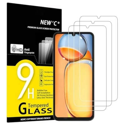 Afbeelding van NEW&#039;C 3 Stuks, Screen Protector voor Xiaomi Redmi 13C 5G/4G, Poco C65, Gehard Glass Schermbeschermer Film 0.33 mm ultra transparant, resistent