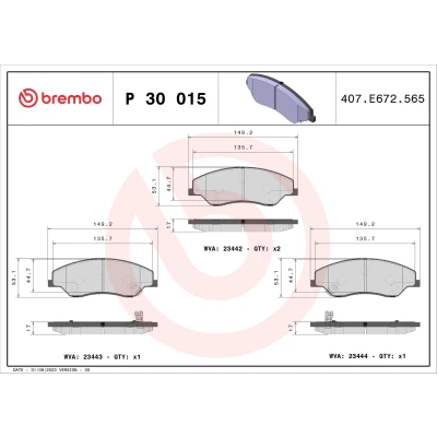 Afbeelding van Brembo Remblokset P 30 015