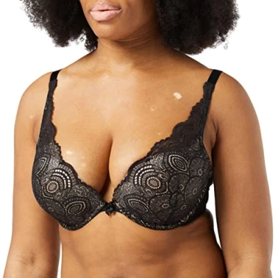 Afbeelding van Wonderbra Refined Glamour Triangle Push Up Bra Zwart B 70 Dames