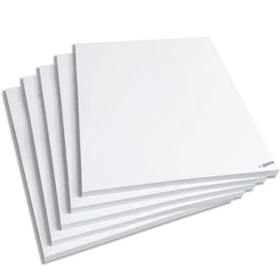 Afbeelding van Notitieblok, A5, blanco, voordeelset, 5 blokken DIN 50 vellen per blok, afscheurbaar, 80 g/m² papier, wit, schrijfblok, rekenblok, schetsblok, tekenblok, notities