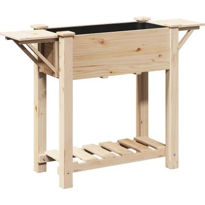 Afbeelding van Tuinplanter met Planken 111x37x76 cm Massief Vurenhout