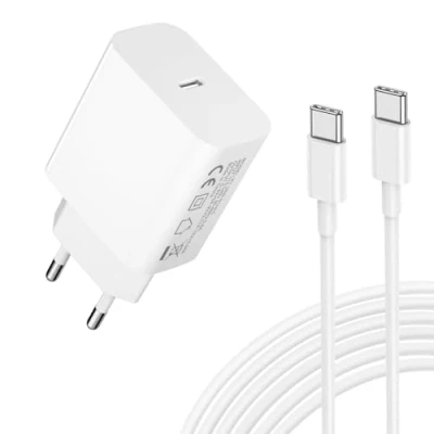 Afbeelding van USB C oplader, 25 W PD snellader, compatibel met iPhone 15/Pro/Pro Max/Plus, voeding 1,2 m naar oplaadkabel, Samsung Galaxy S21+/S23/S22 Ultra/Tablet.