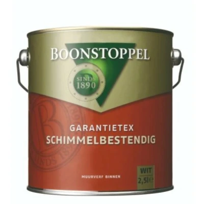 Afbeelding van Boonstoppel Garantietex Schimmelbestendig 2,5 Liter 100% Wit Mat Binnen