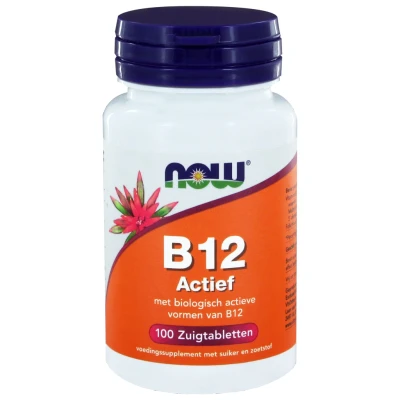 Afbeelding van Now Vitamine B12 Actief, 100 Zuig tabletten