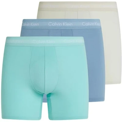 Afbeelding van Calvin Klein Set van 3 boxershorts voor heren, Blauw (vervaagd denim, Celadon Tint, Beau Bl), S