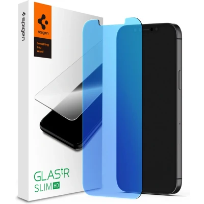 Afbeelding van Screenprotector Apple iPhone 12 Pro Max: Spigen GLAStR Anti Blue Light