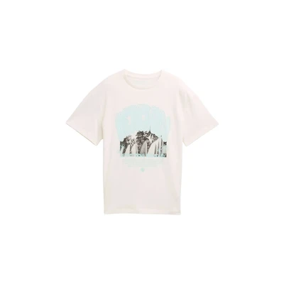 Afbeelding van TOM Tailor Tshirt print voor kinderen, Maat: 152, Wool white