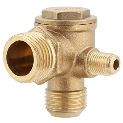Afbeelding van Akozon messing terugslagklep, buitendraad 90 graden luchtcompressor terugslagklep reserveonderdelen 20*19*10mm