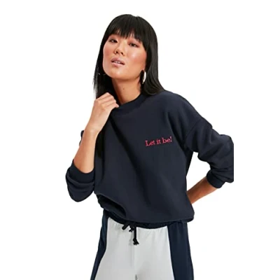 Afbeelding van Trendyol Vrouwen Lage mouw Basis Sweatshirt