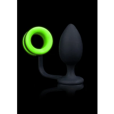 Afbeelding van Buttplug met Cockring Glow in the dark