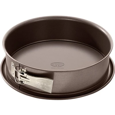 Afbeelding van Dr. Oetker spring bak en cakevorm Ø 26 cm, ronde taartvorm vorm met emaille taartbodem antiaanbaklaag uit de &quot;Back Edition&quot; serie, (Kleur: bruin), Aantal: 1 stuk