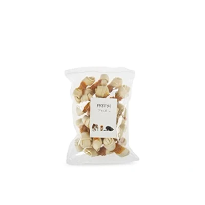 Afbeelding van Petstyle Living Geknoopt Bot Wit Met Kip 10 11 CM (20 STUKS)