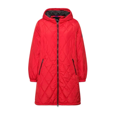 Afbeelding van Ulla Popken Lightly Quilted Water Repellent Winterjas, Dames, Maat: 50/52, Salsa