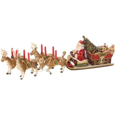 Afbeelding van Villeroy &amp; Boch Christmas Toy&#039;s Memory Kerst arreslee met speeldoos Rood