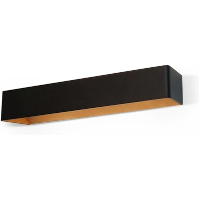 Afbeelding van Artdelight Wandlamp Mainz XL 50 x 7 cm zwart goud