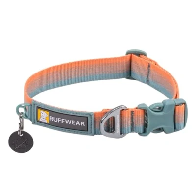 Afbeelding van RUFFWEAR Range kraag, grote halsband met aluminium V ring, in lengte verstelbare halsband, comfortabele zachte stof, dierenhalsband hondenriem bevestigingsring, 51 66 cm, Spring Fade