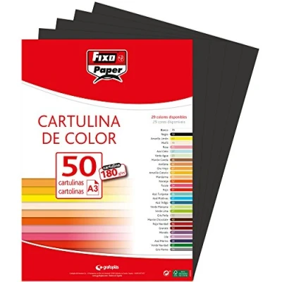 Afbeelding van Fixo Paper 11120310 verpakking met 50 stuks, zwarte doos, A3, 180 g
