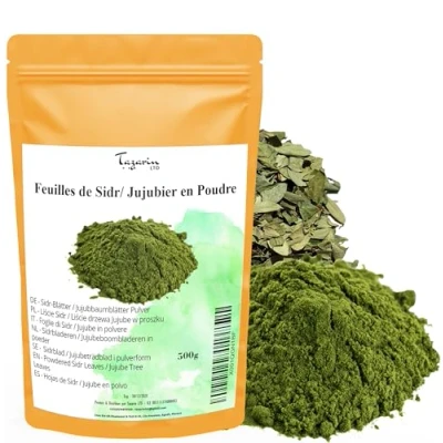 Afbeelding van 500 g gemalen sidr/jujube bladeren, jujuberpoeder, aroma en intense smaak, 100% natuurlijk, zuiver zonder additieven
