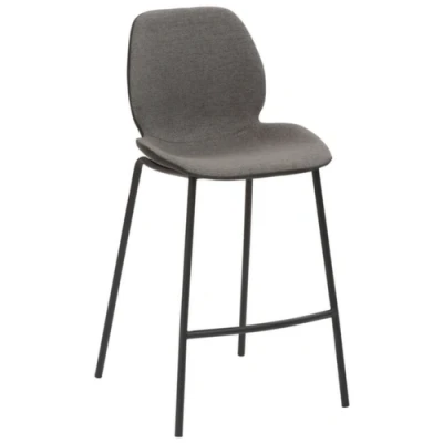Afbeelding van barkruk zitting H 650mm stof antraciet gemêleerd